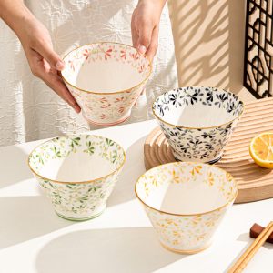 high quality appearance level household ceramic 5 inch conical bowl1