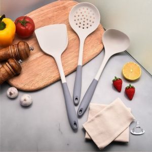 high temperature silicone spatula and spoon set (three pieces)3