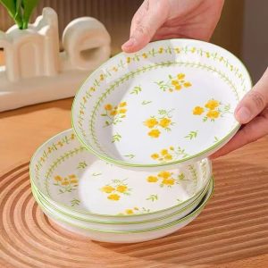 spring themed farmhouse 8 inch plate2