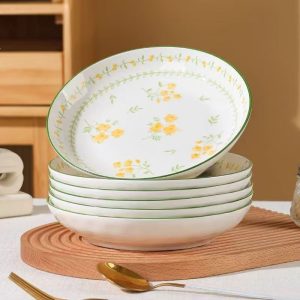 spring themed farmhouse 8 inch plate4