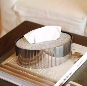 stainless steel horsehair mirror surface tissue box3