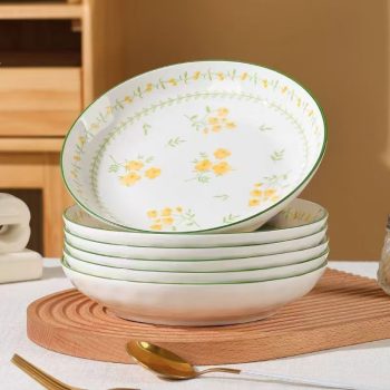spring themed farmhouse 8 inch plate4